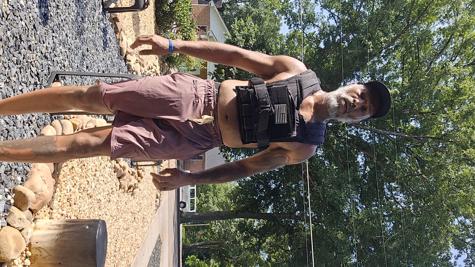 Mike Johnson rucking in southern heat